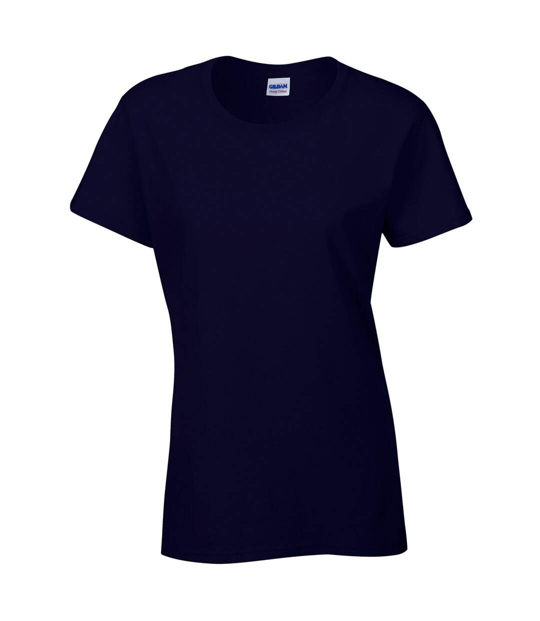 T-shirt femme bleu marine Gildan-1