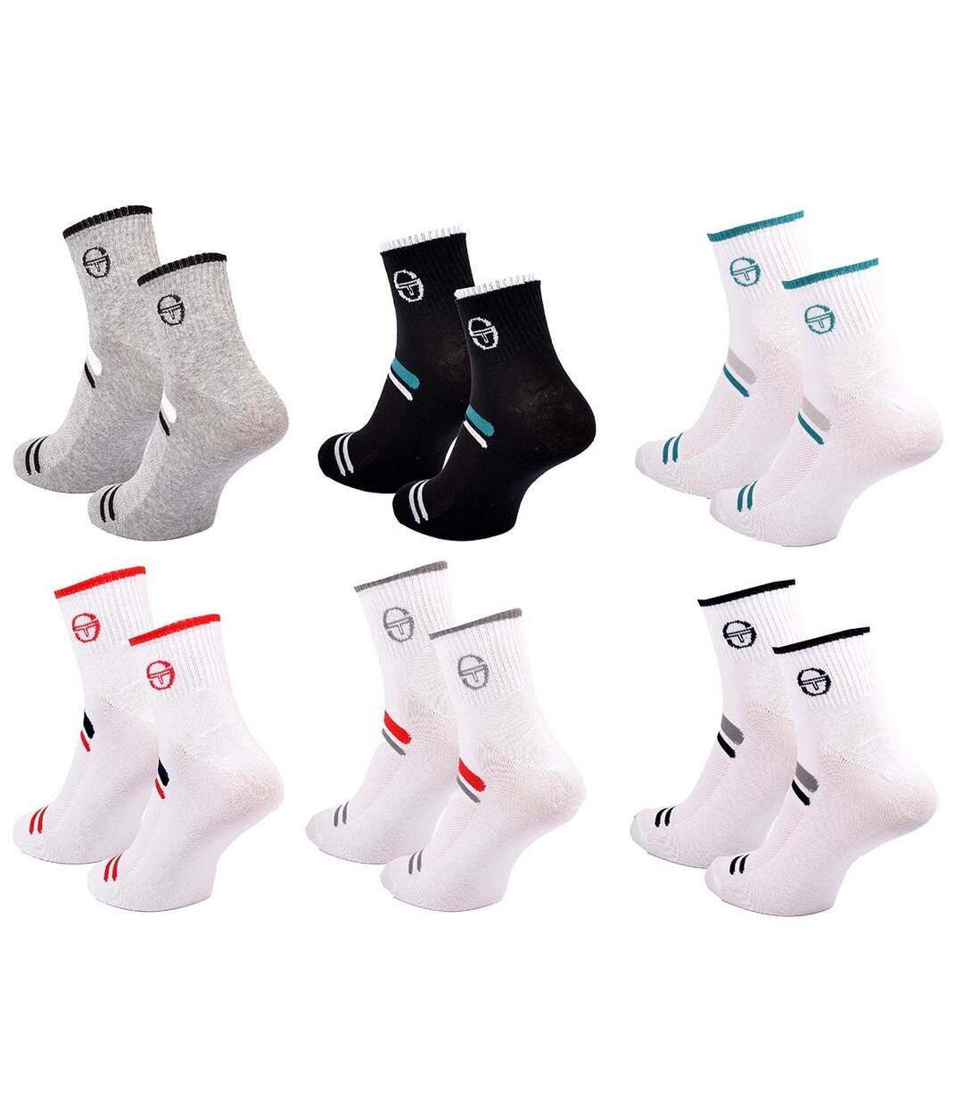 Chaussettes SERGIO TACCHINI QUARTER 6 Pcs 7015-3