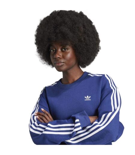 Sweat Motif/style 3 Rayures Femme Bleu Foncé Adidas