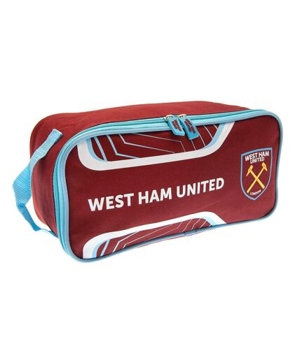 West Ham United FC Crest Soccer Cleat Bag (Claret Red/Sky Blue) (One Size) - UTBS3852