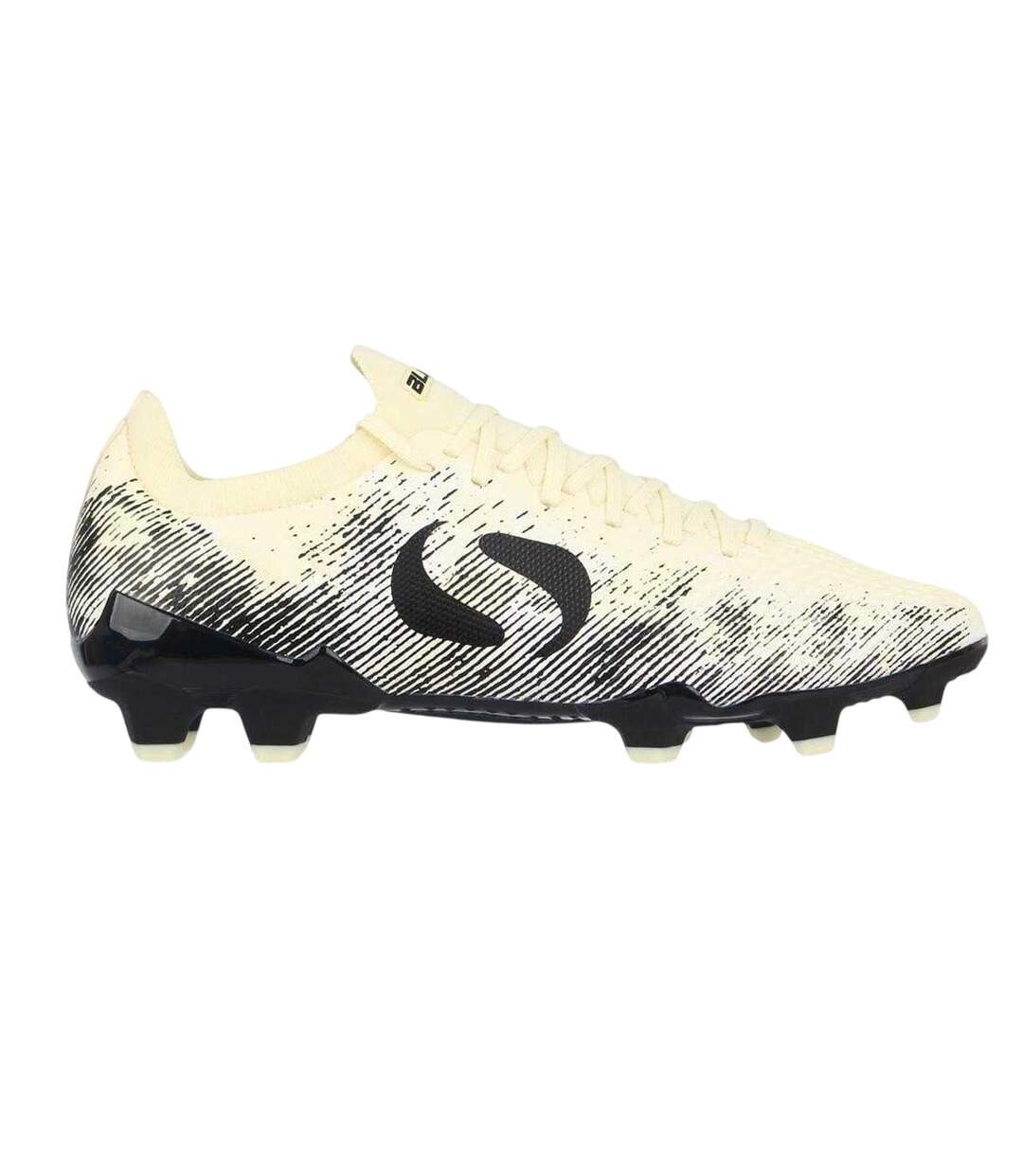 Mens Striped Firm Ground Football Boots Lemonade Black Sondico-1