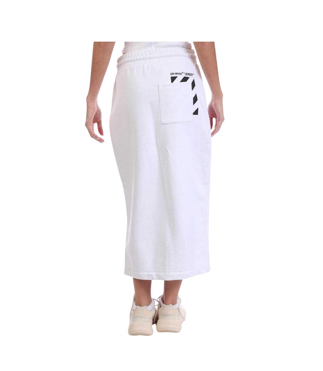 Jupe Longue Femme Blanc Cassé Noir Off White-2