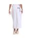Jupe Longue Femme Blanc Cassé Noir Off White-2