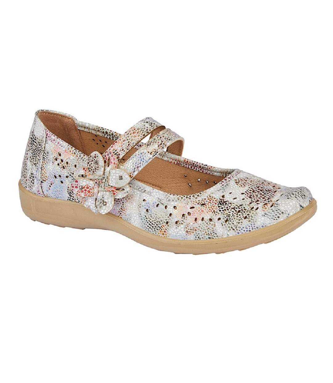 Boulevard Womens/Ladies Flower Bar Shoe (Multicoloured) - UTDF1968-1