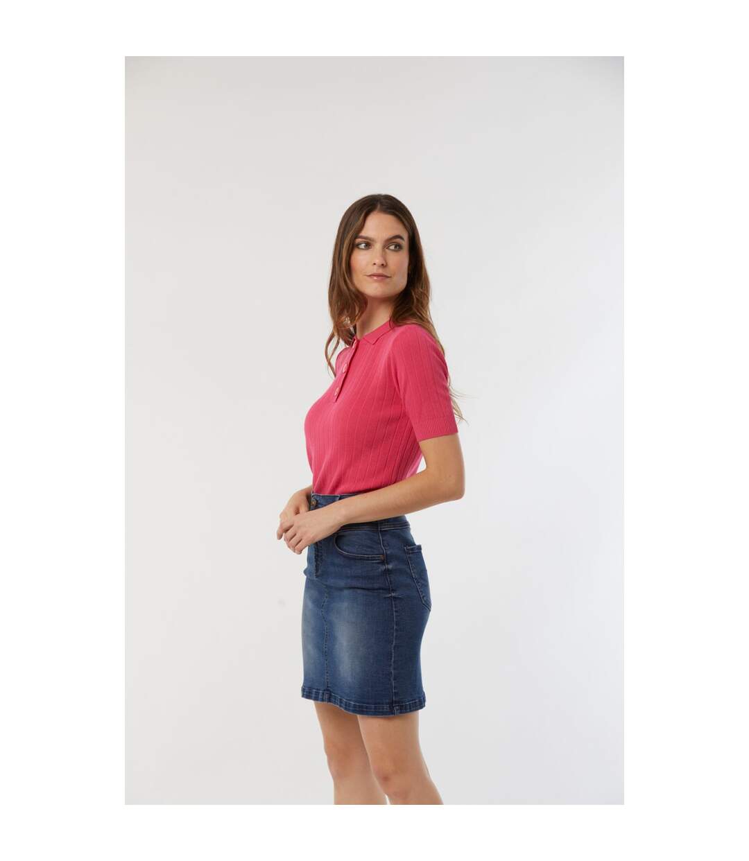 Polo manches courtes viscose slim CAISSY