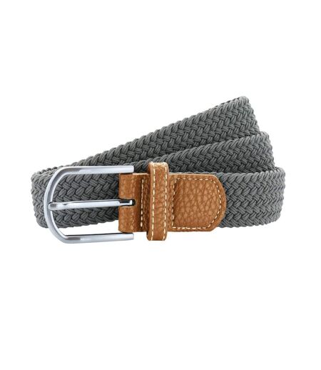 Ceinture extensible tressée - AQ900 - gris