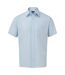 Mens short sleeve poplin shirt light blue Premier