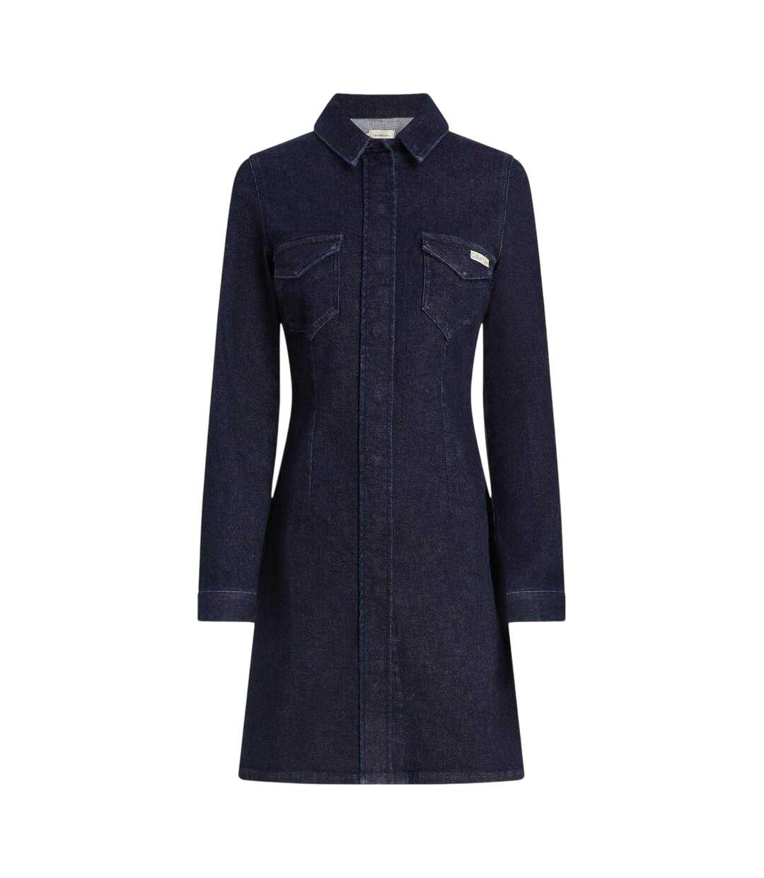 Robe Chemisier Courte Femme Bleu Foncé Calvin Klein-2