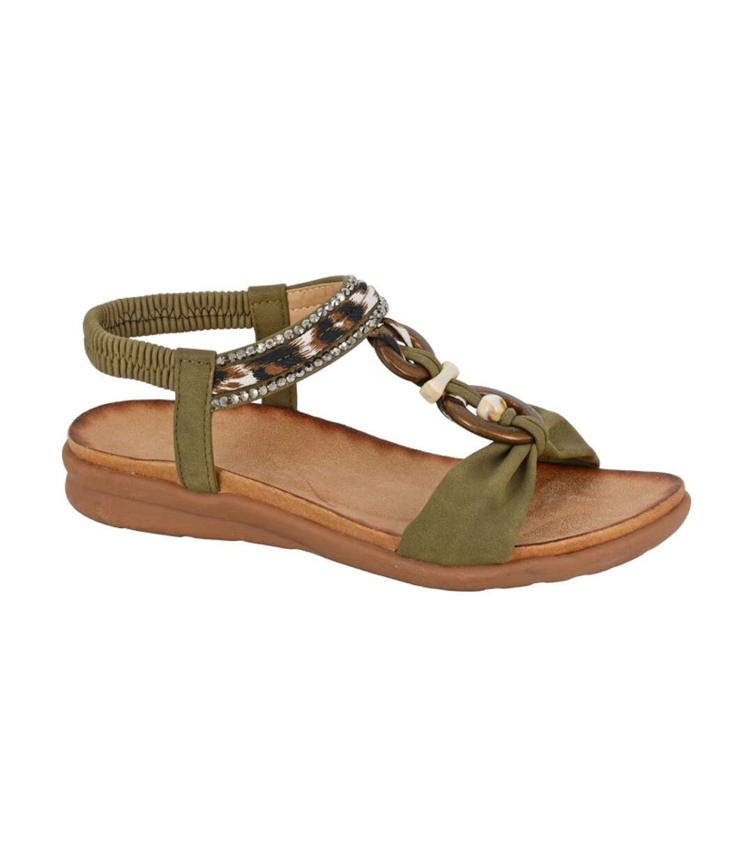 Sandales Motif/style Paré De Bijoux Femme Kaki Cipriata-1