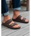 Isotoner Sandales homme à doubles bride scratch, semelle intérieur patch talon ultra confortables-2