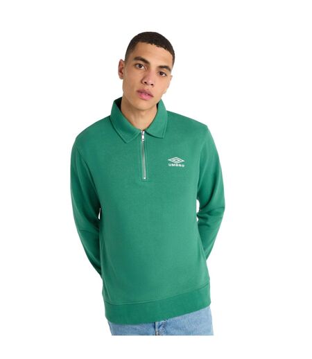Umbro Mens Polo Sweatshirt (Fir/Ecru) - UTUO1314