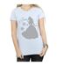 Disney Princess Womens/Ladies Belle Christmas Silhouette Cotton T-Shirt (Sports Grey)