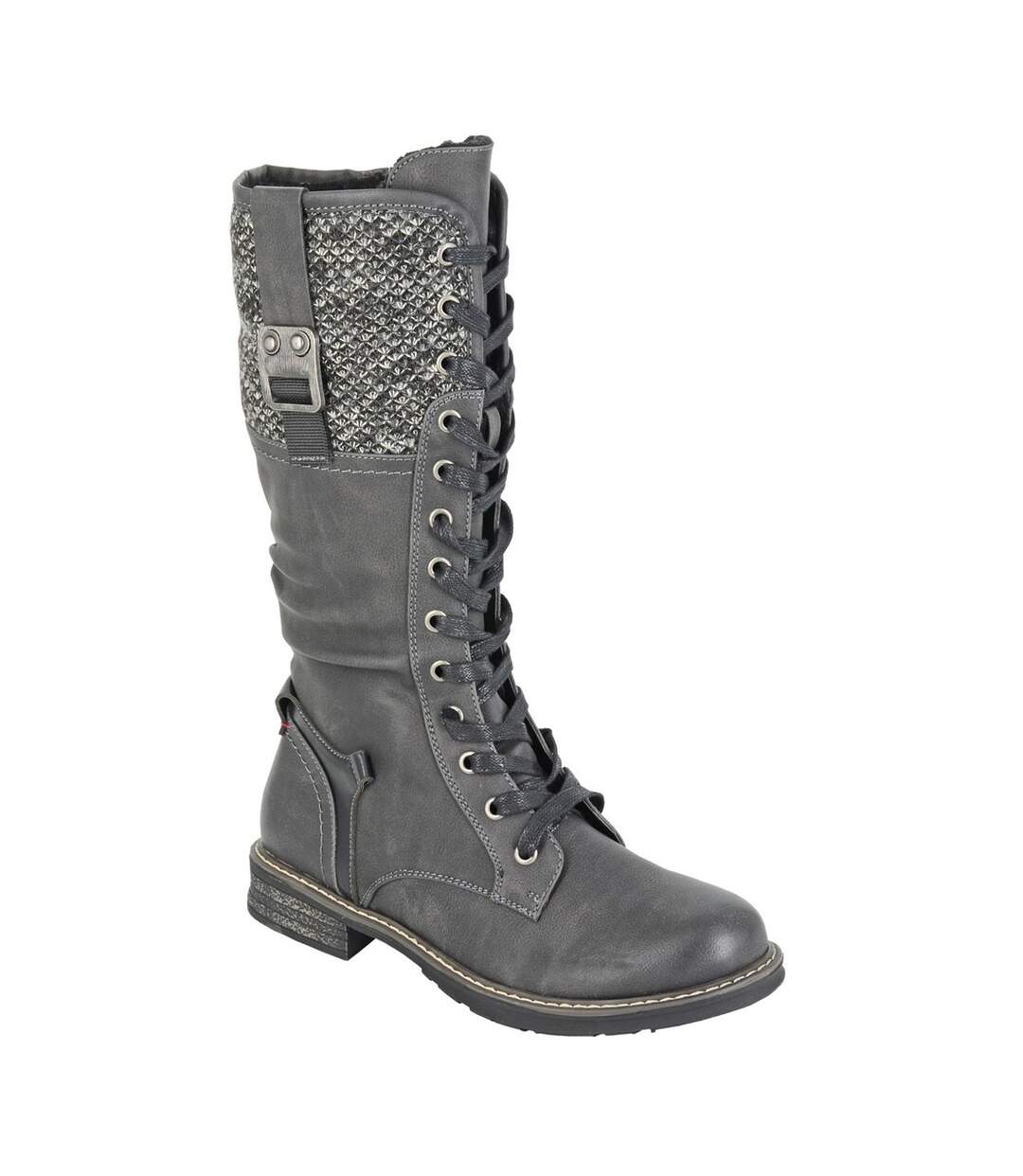 Bottines De Combat Gabriela Femme Noir Gris Cipriata-1