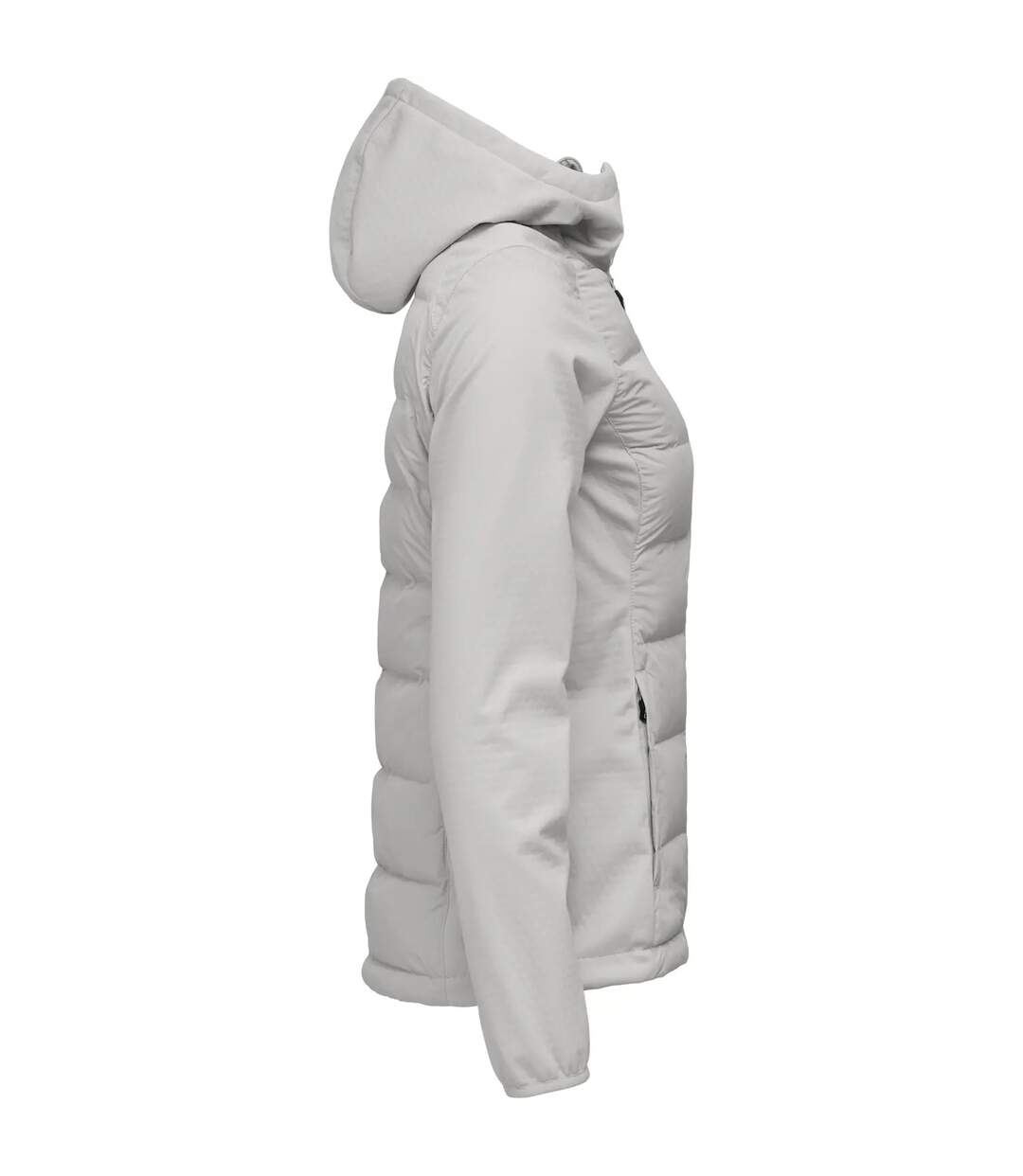 Womens/ladies Oak Harbor Hooded Jacket Silver Cutter & Buck-4