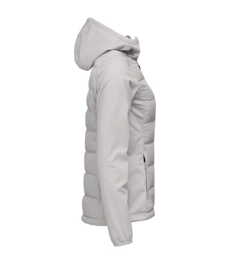 Womens/ladies Oak Harbor Hooded Jacket Silver Cutter & Buck