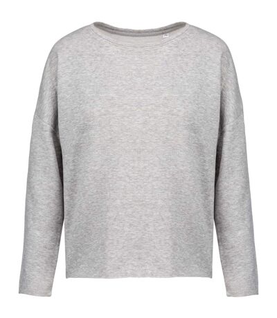 Kariban Womens/Ladies Oversized Sweatshirt (Light Gray)