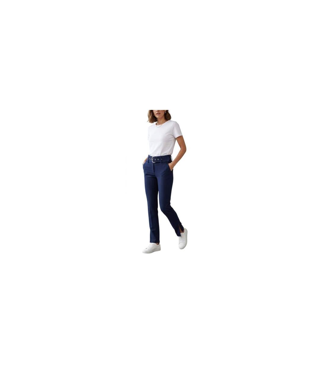 Pantalon Femme Bleu Cobalt Off White-1