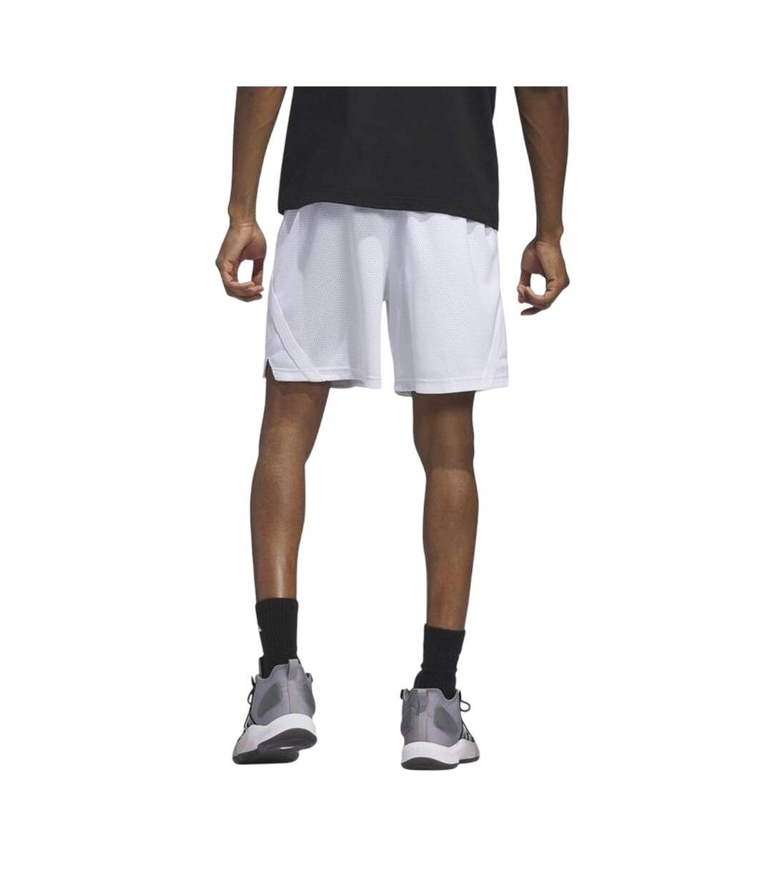 Mens Select Loose Basketball Shorts White Adidas-2