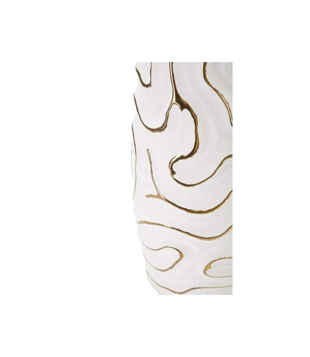 Vase Design en Céramique Lia 39cm Blanc-4