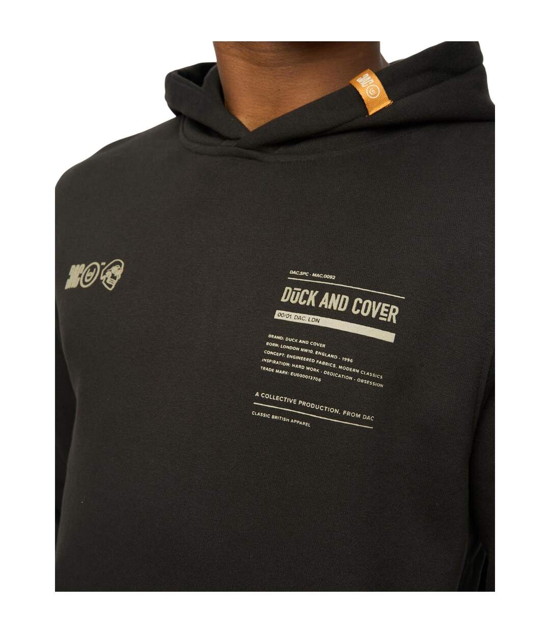 Sweat À Capuche Skullmatic Homme Noir Duck And Cover-4