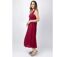 Robe longue larges bretelles SERAPHINE couleur unie framboise Coton Du Monde-3