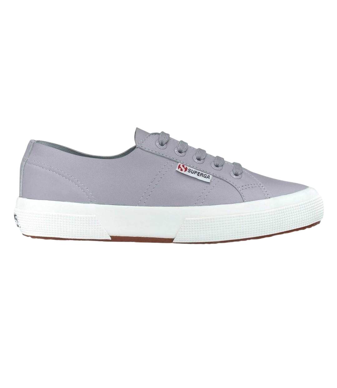 Womens/ladies 2750 Nappa Leather Flat Shoes Blue Superga-1