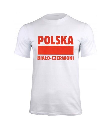 T-shirt Motif/style Texte Homme Blanc Poland