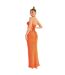 Jupe Longue Femme Orange Missy Empire-2