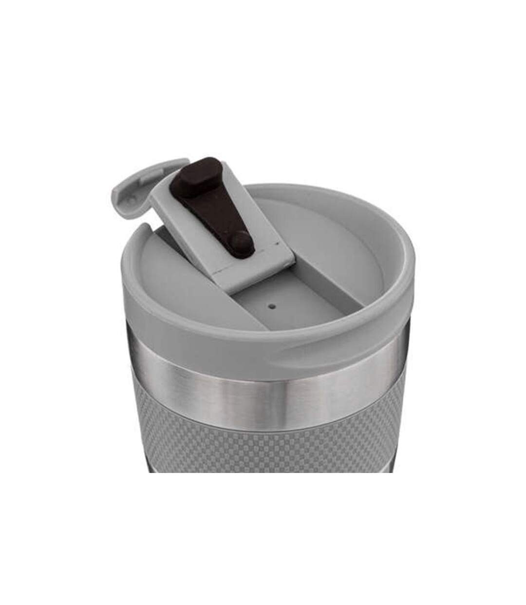 Mug Isolant Hermétique Silicone 0,25L Gris-3
