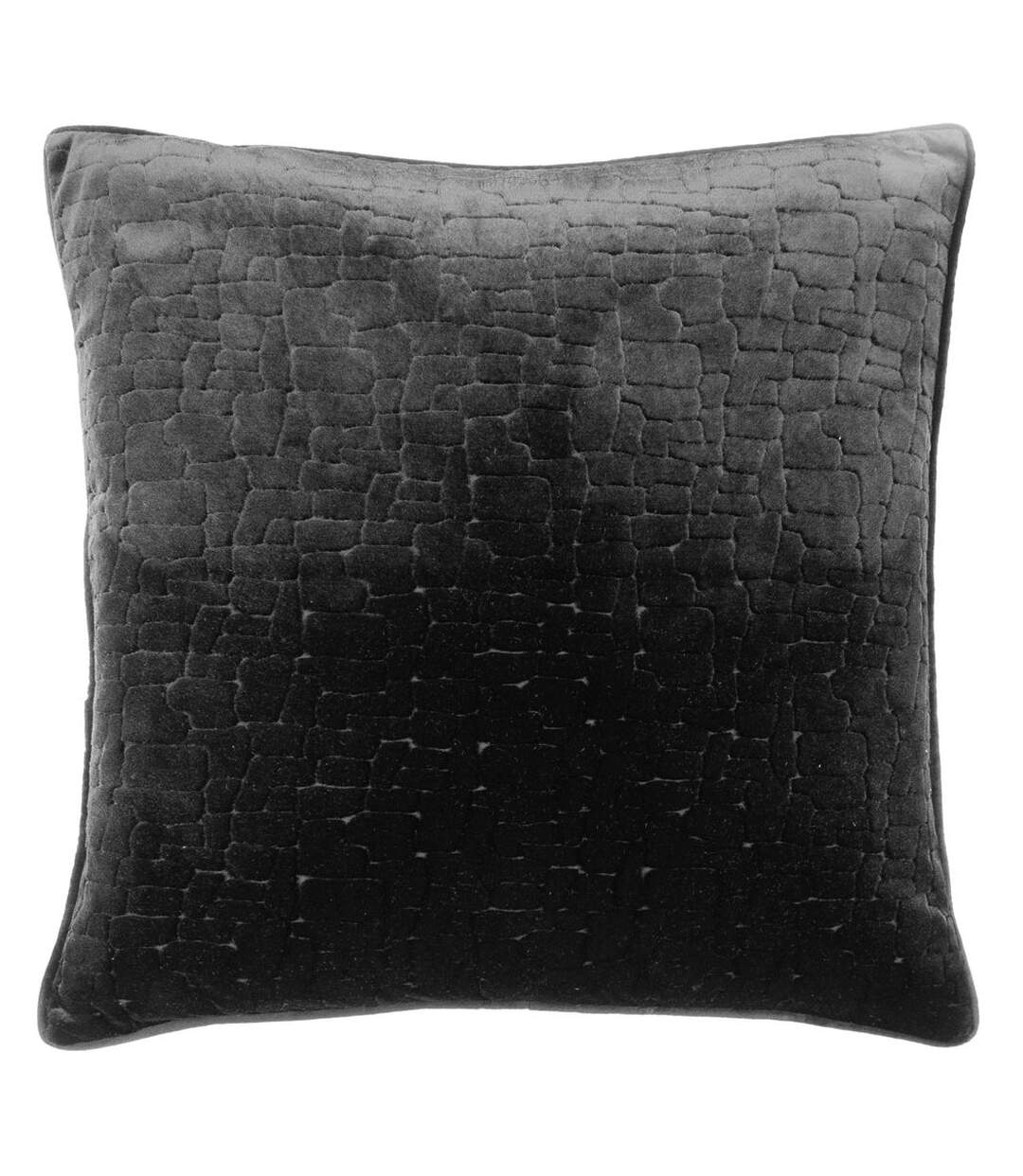 Bloomsbury velvet cushion cover 50cm x 50cm black Paoletti