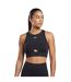 Womens/ladies Crew Neck Skinny Athletic Top Black Reebok-4