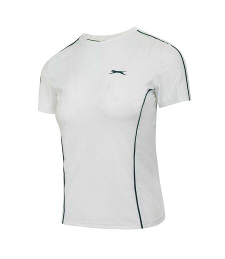 T-shirt Tennis Motif/style Détail Contrasté Femme Blanc Slazenger