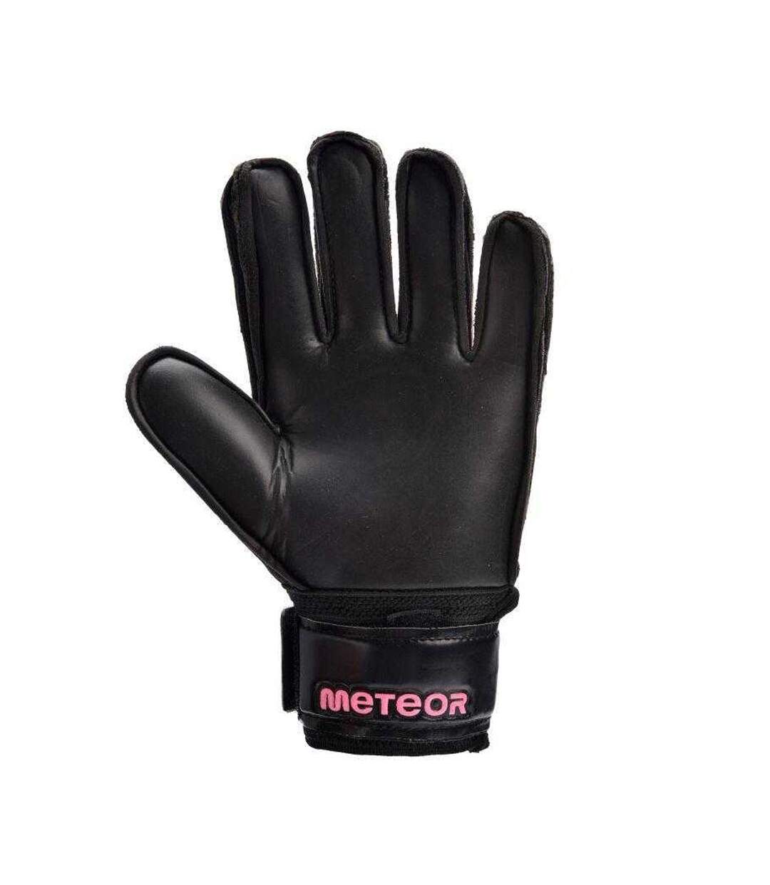 Childrens/kids Catch Goalkeeper Gloves Black Pink Meteor-2