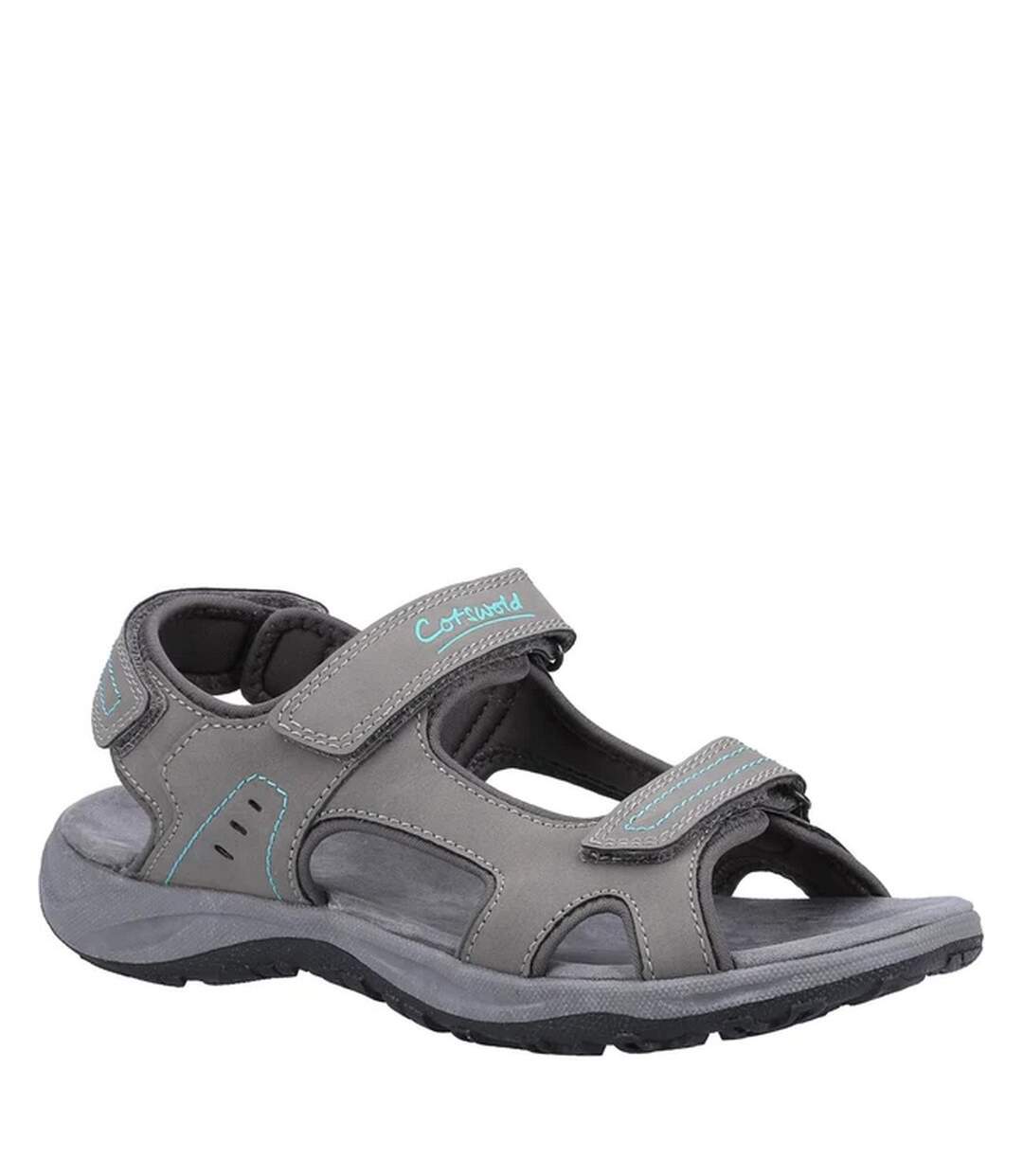 Sandales freshford femme gris / turquoise vif Cotswold