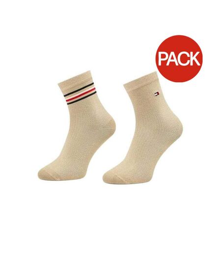 Socquettes Motif/style Uni Femme Beige Tommy Hilfiger