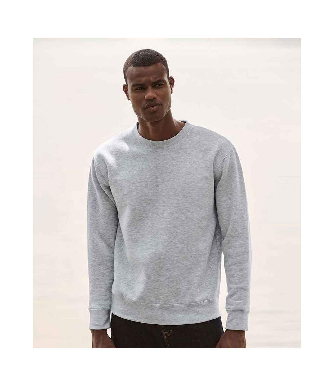Sweat Premium Adulte Gris Chiné Fruit Of The Loom-3