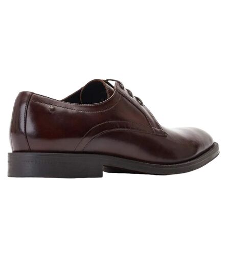 Derbies hadley waxy homme marron foncé Base London