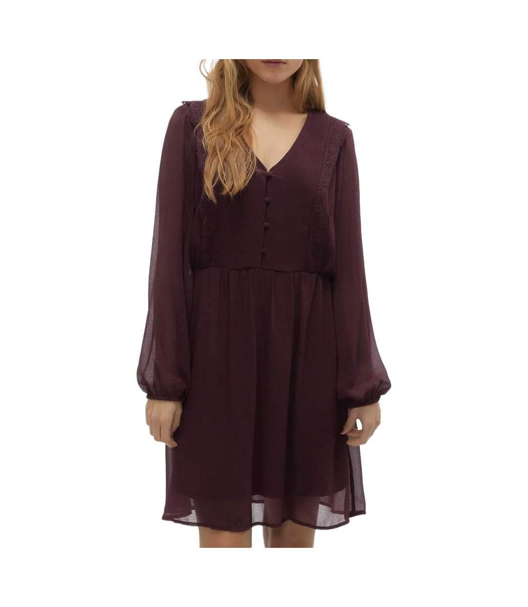 Robe Bordeaux Femme Vero Moda Juna - M