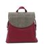Eastern Counties Leather Petra Snake Print Leather Knapsack (Cranberry) (One Size) - UTEL433
