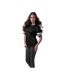 T-shirt Motif/style À Rayures Femme Noir Build Your Brand-1