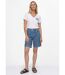 T-shirt col rond, fleur 3D bouclette-3