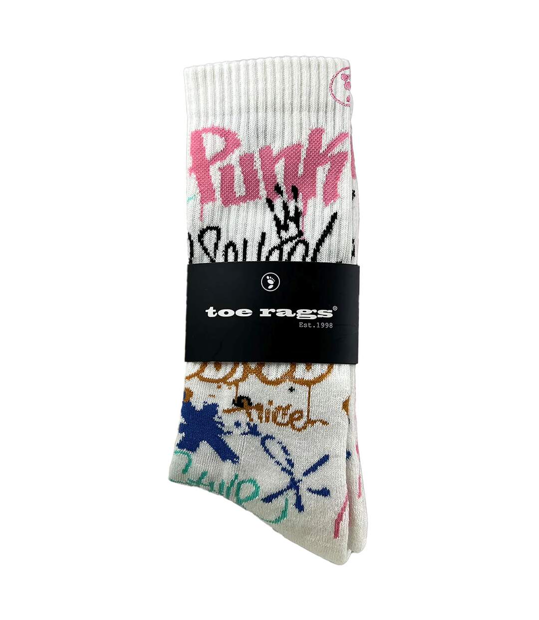 Chaussettes ras du cou pour hommes avec graffitis de rue-2