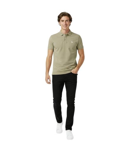 Mens Classic Embroidered Logo Polo Shirt Silver Sage Jack Wills