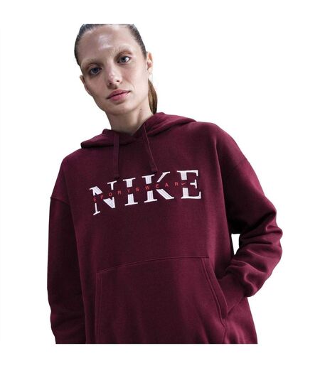 Womens/ladies Phoenix Fleece Pullover Hoodie Bordeaux Nike