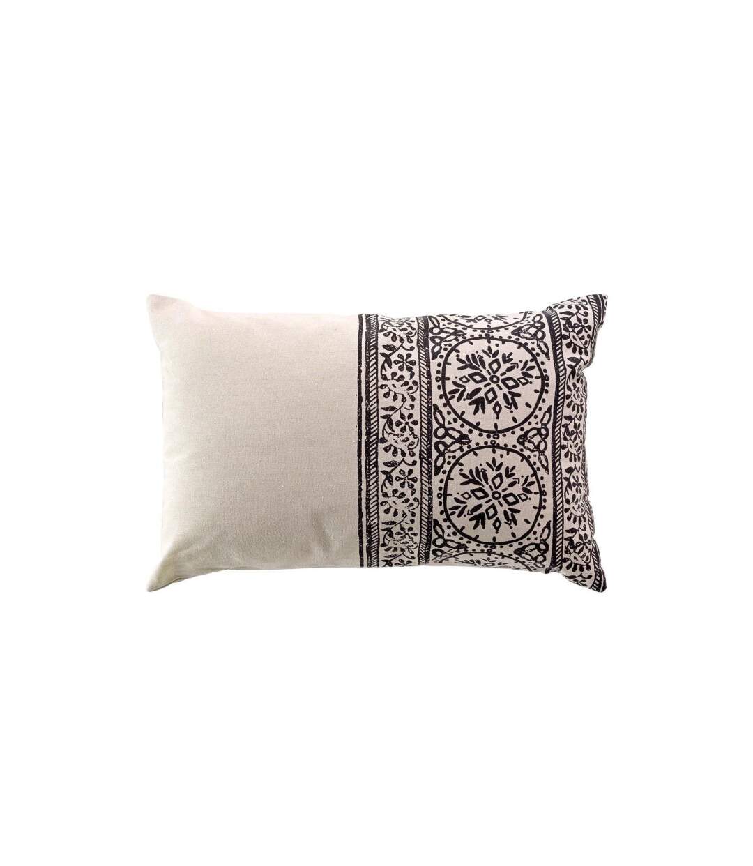 Coussin Déco Imprimé Isalina 40x60cm Noir-1