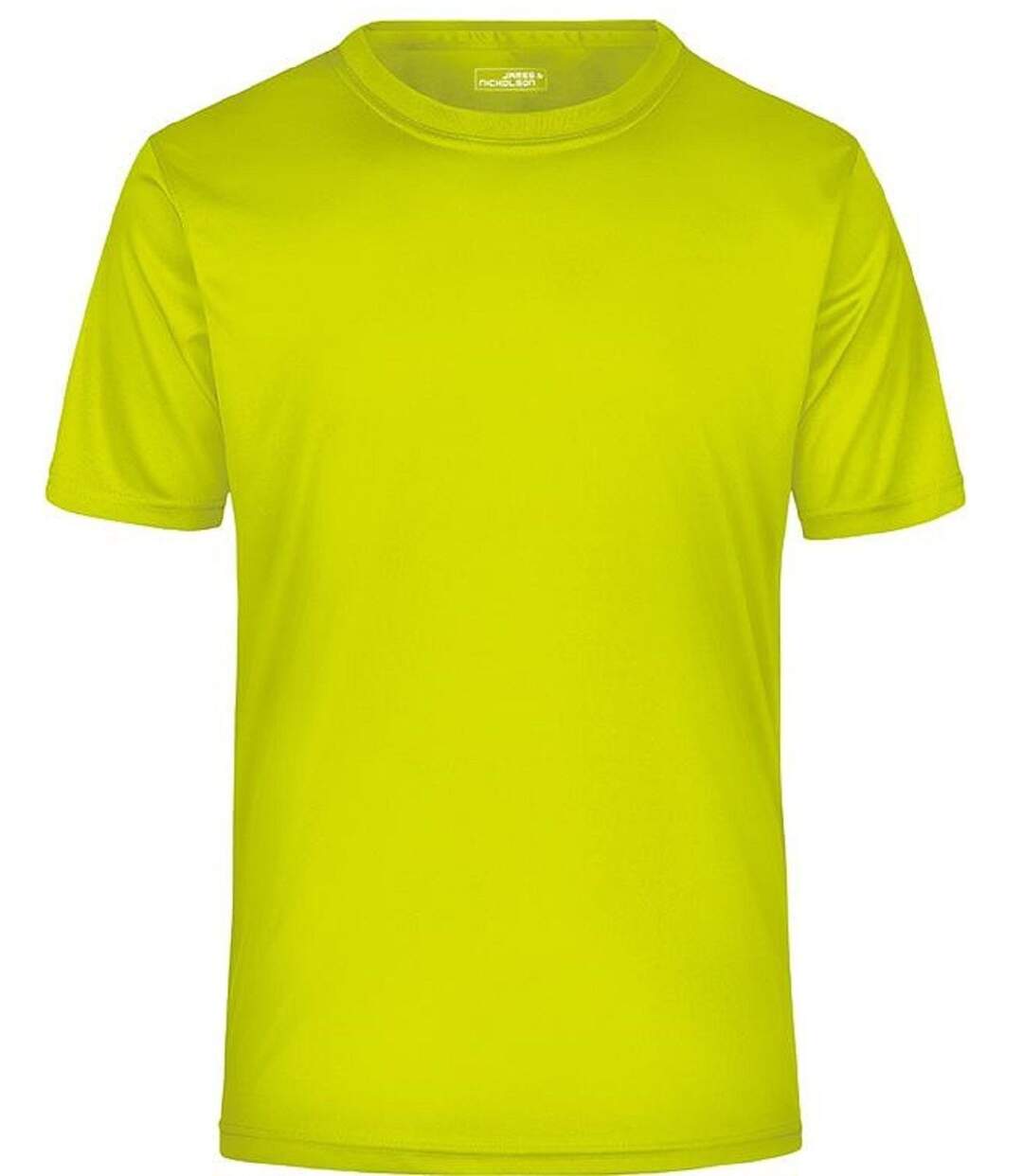 t-shirt respirant JN358 - jaune acide - col rond - Homme