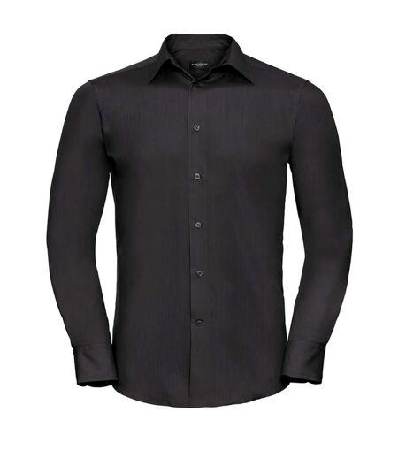 Chemise Manches Longues Homme Noir Russell Collection