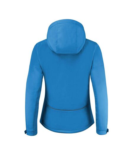Womens/ladies Overlanding Soft Shell Jacket Ocean Blue Printer