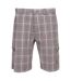 Mens earwig cargo shorts storm grey check Trespass-1