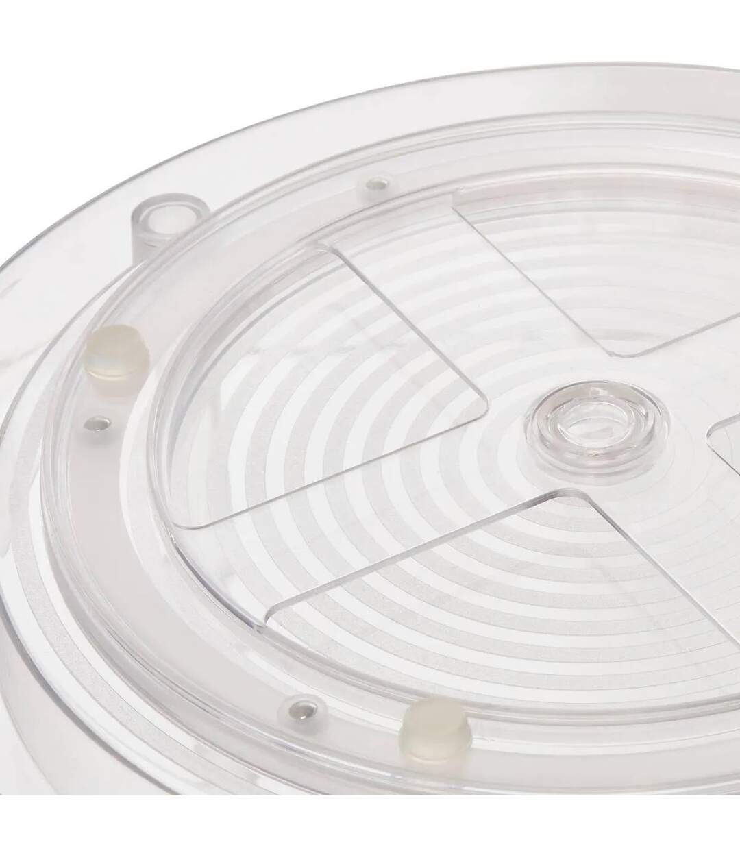 Plateau Rotatif 2 niveaux Selena 26cm Transparent-2